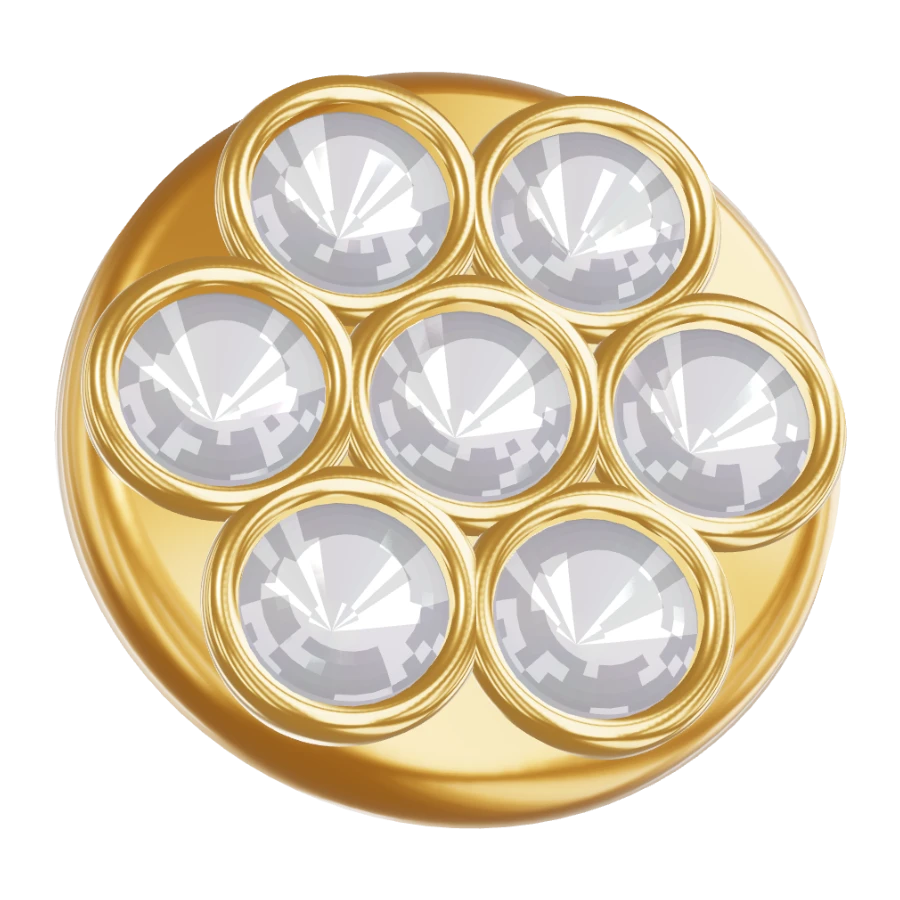 Brinco Studex Daisy Cristal Grande Dourado
