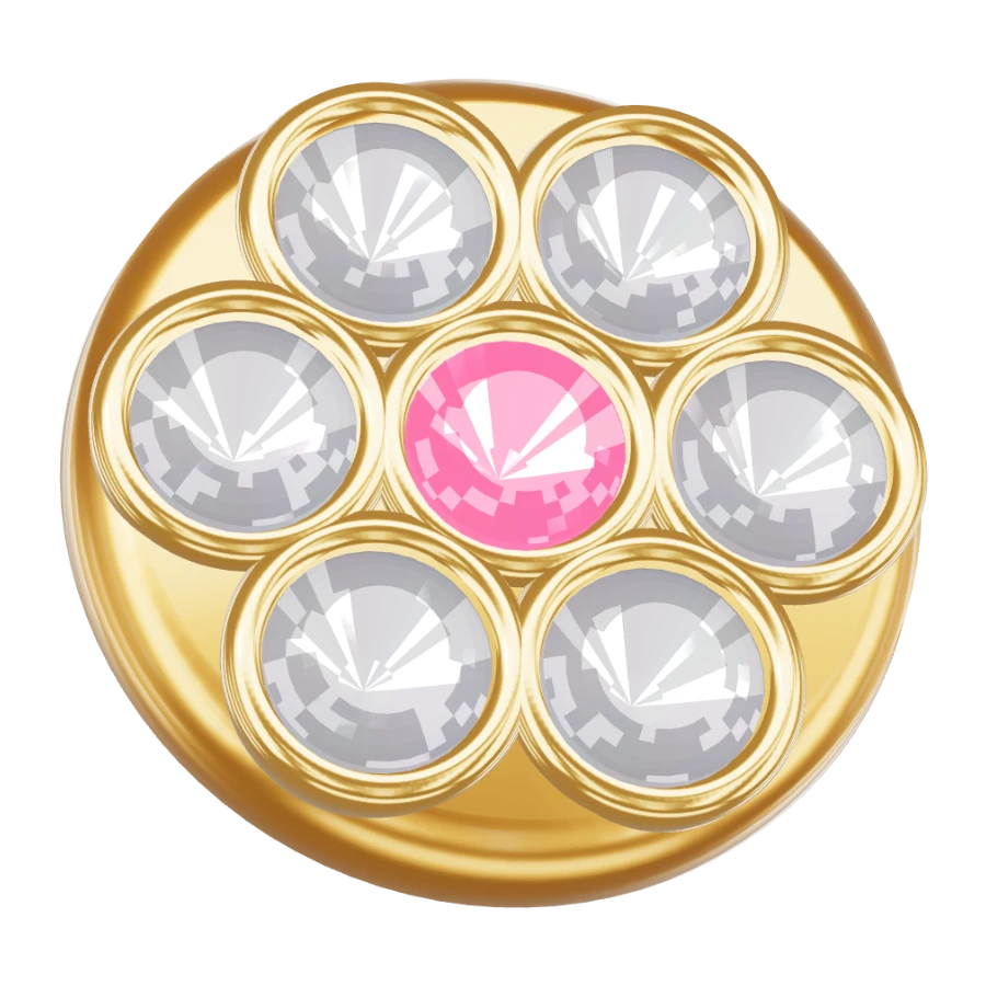 Brinco Studex Daisy Cristal Rosa Grande Dourado