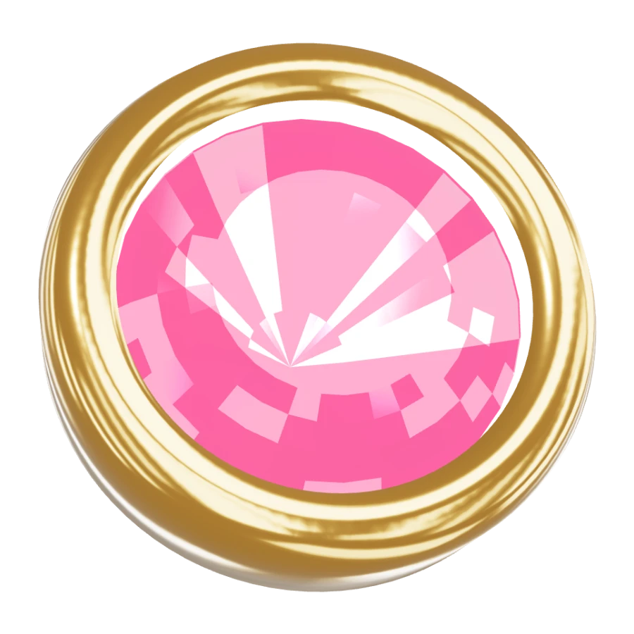 Brinco Studex Bezel Rosa Médio Dourado